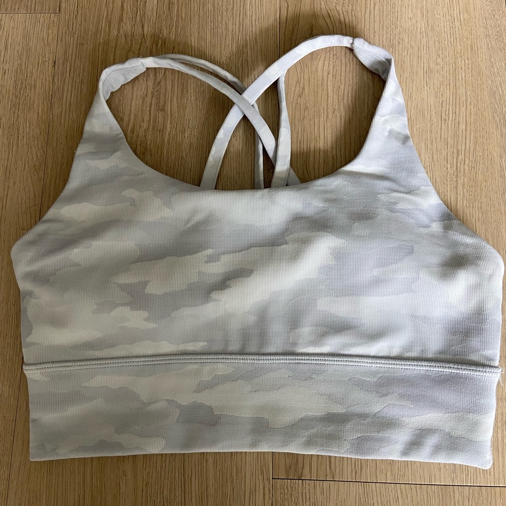 Lululemon - Energy Longline Bra (White Camo)